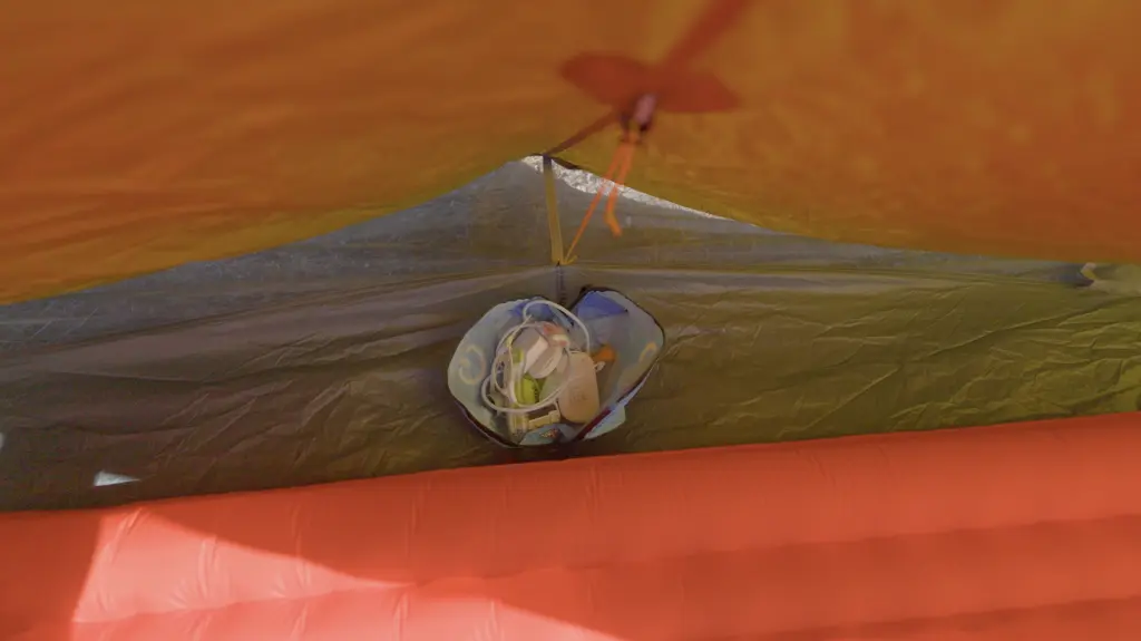 There is one small pocket inside the tent.