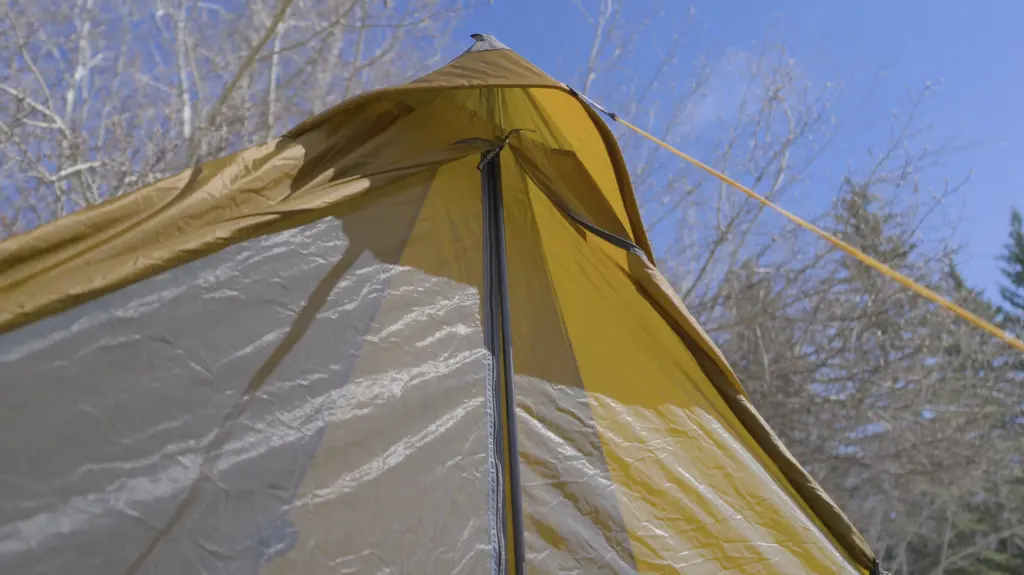 The Lanshan 1 Pro pitches on a single trekking pole.