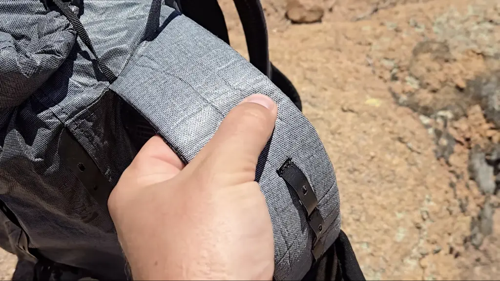 The S-shaped shoulder straps are not very wide or thick but carry weight much better than I expected.