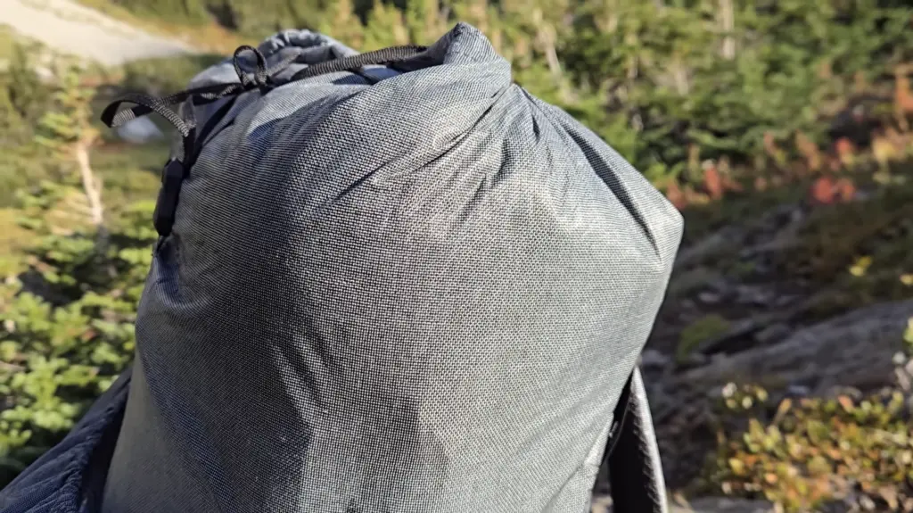 The Graflyte fabric is waterproof and the main compartment seams are taped.