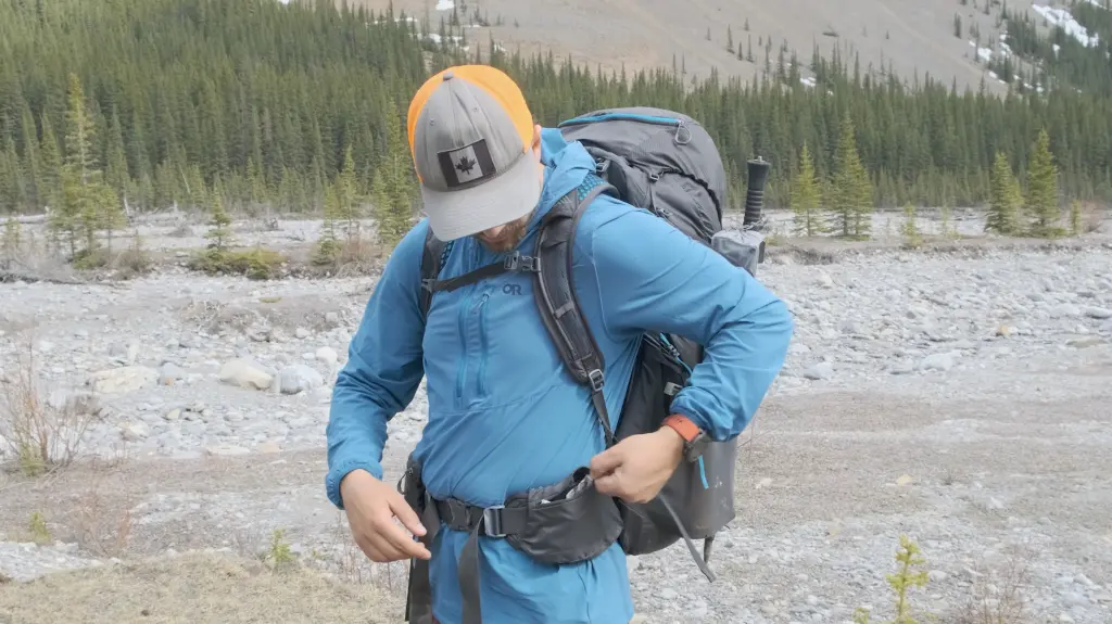 The hipbelt pockets fit a large phone.